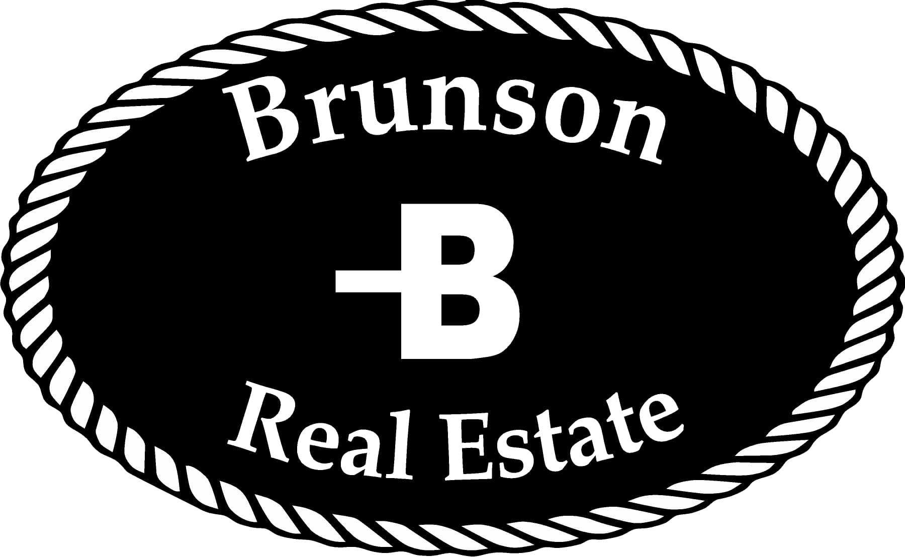 Logo for Brunson Real Estate with a bold B symbol.