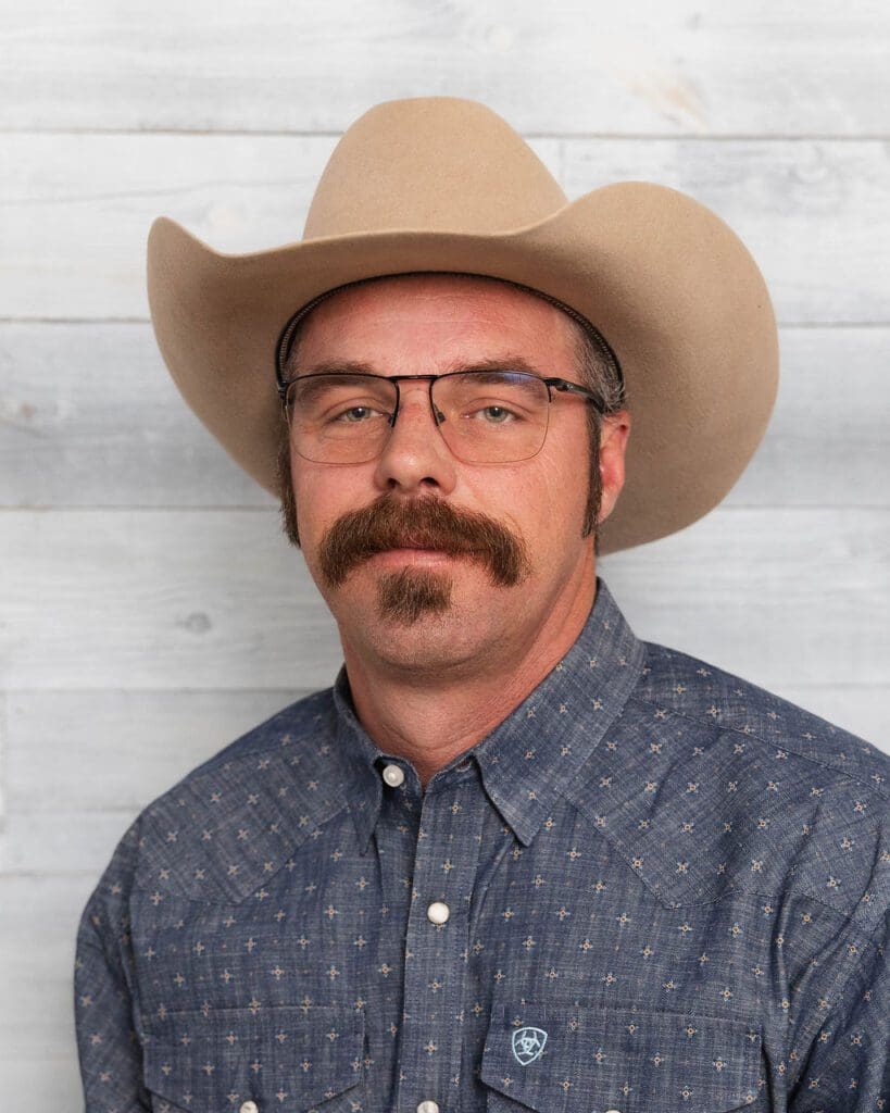 Cowboy hat and mustache style